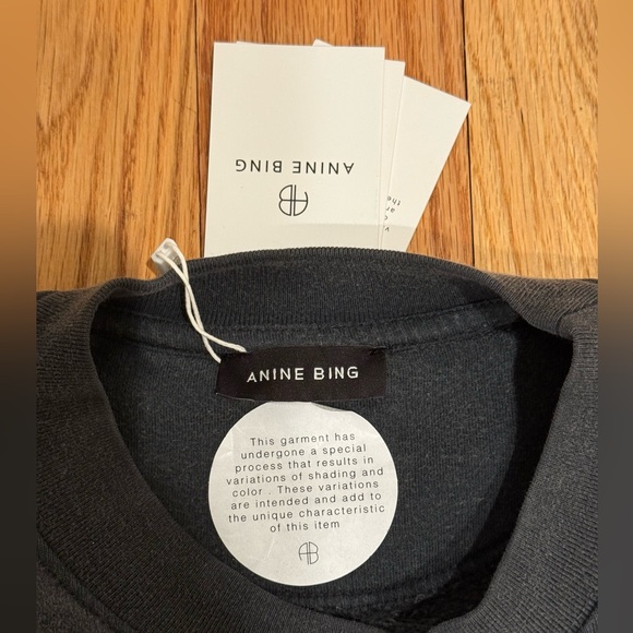 Anine Bing Jaci Sweatshirt Paris - Washed Black - Picture 5 of 5